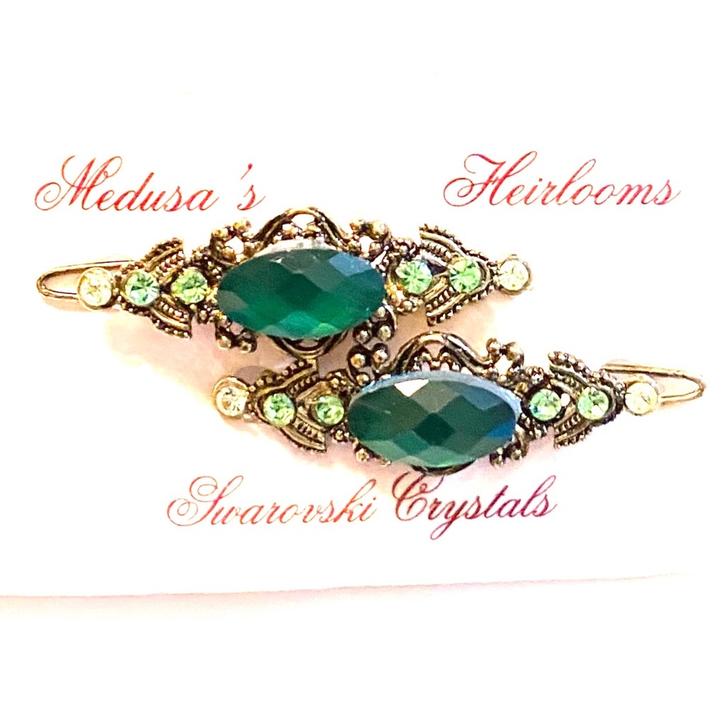 Medusa’s Heirlooms Barrette Pair With Swarovski Crystals